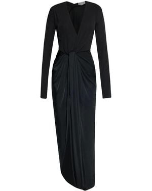 Victoria Beckham Jersey Avondjurk Met Geknoopt Detail - Zwart