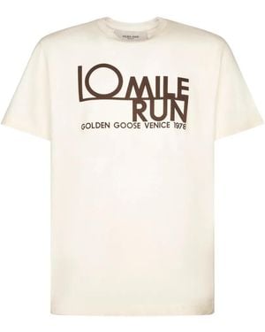 Golden Goose Logo-Print T-Shirt - White