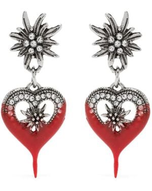 OTTOLINGER Dipped Flower Heart Earrings - White