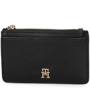 Tommy Hilfiger Logo-Plaque Card Holder - Black