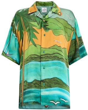 Donde Esteban Magdalena Short-Sleeve Shirt - Green