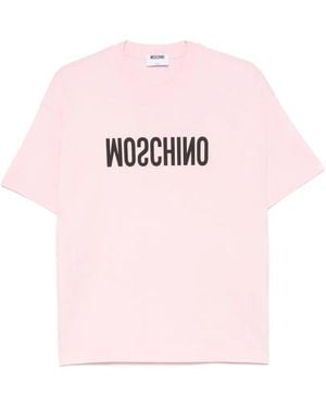 Moschino Logo-Print T-Shirt - Pink