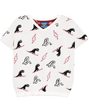 SPORT b. by agnès b. Dino Christmas Vest - White