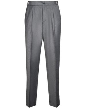 Cellar Door Pleated Side-Adjuster Pants - Gray