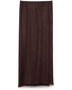 N.Peal Cashmere Pashmina Shawl - Brown