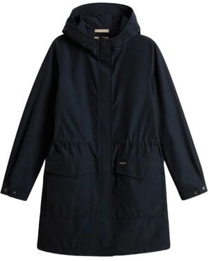 Woolrich Adjustable-Hood Parka Coat - Blue