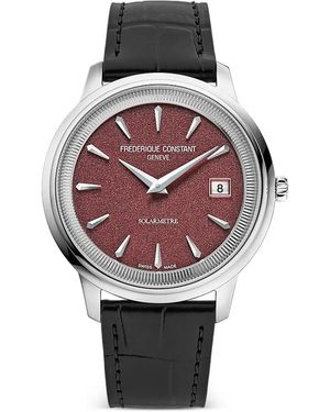 Frederique Constant Classics Moneta Solarmetre 39Mm Watch - Grey