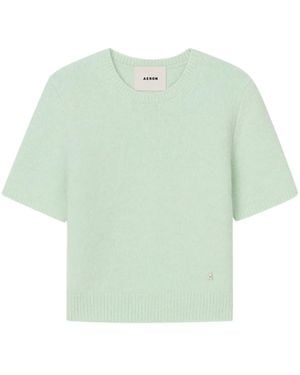 Aeron Flaky Knitted Top - Green