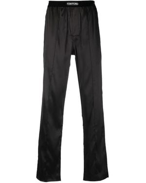 Tom Ford Logo-Waistband Lounge Pants - Black
