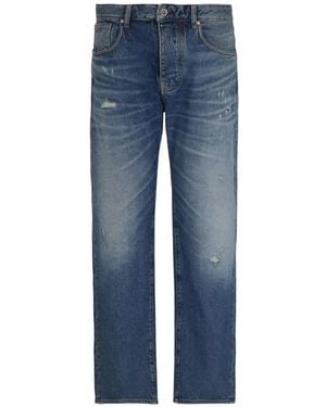 ARMANI EXCHANGE Stonewashed Distressed Jeans - Blue