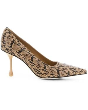 Jimmy Choo Ixia Snake-Effect Court Shoes - Metallic