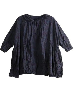 Daniela Gregis Chemise Fleurie À Effet Froissé - Blue
