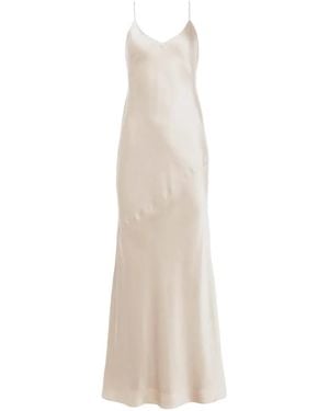 L'Agence Serita Silk Slip Dress - White