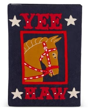 Olympia Le-Tan Yee-Haw Book Embroidered Clutch Bag