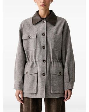 ELEH Button-Fastening Single-Breasted Coat - Grey