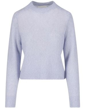 Lisa Yang Solene Fine-Knit Crew-Neck Jumper - Blue