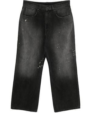 CROQUIS Straight-Leg Rolled-Edge Jeans - Gray