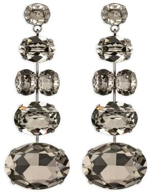 Jennifer Behr Joanie Oval Earrings - White