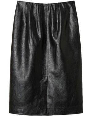 Twinset Minijupe En Cuir Artificiel - Black