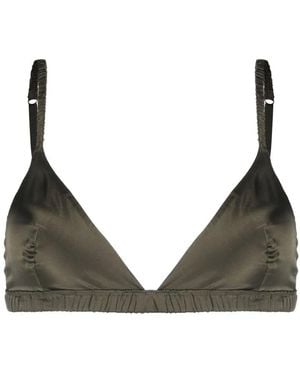 Maison Close Silk Triangle Cup Bra - Green