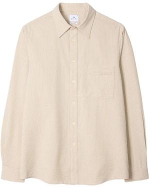 Paul Smith Camicia Taupe A Righe Con Vestibilità Regolare - Neutro