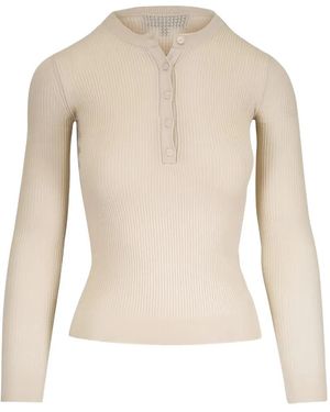 Nili Lotan Bijoux Ribbed-Knit Top - White