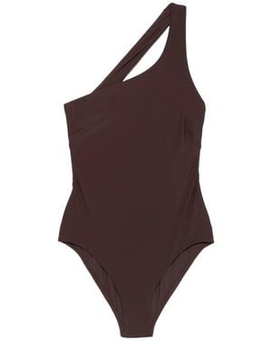 Bondi Born Colette One-Shoulder Swimsuit - Brown