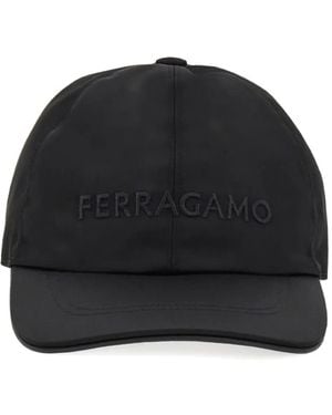 Ferragamo Embroidered-Logo Baseball Cap - Black