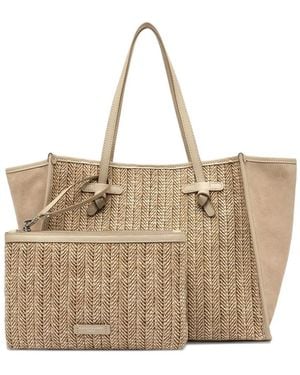 Gianni Chiarini Marcella Herringbone-Straw Tote Bag - Natural
