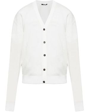 Jacquemus Buttoned Logo-Embroidered Cardigan - White