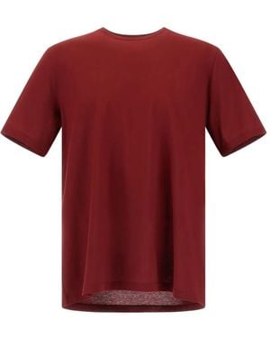Herno Camiseta Con Cuello Redondo - Rojo