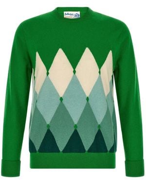 Ballantyne Kaschmirpullover Mit Argyle-Muster - Grün