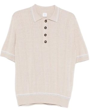Eleventy Contrasting-Trim Polo Shirt - White
