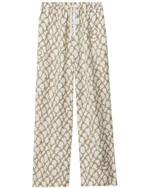 Burberry Hose Mit Knoten-Print - Weiß