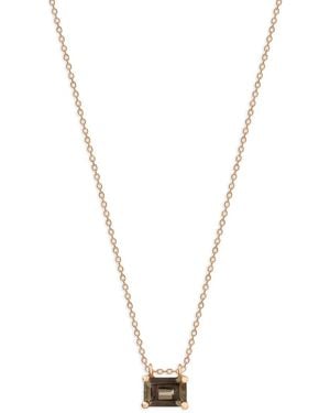 Ginette NY Mini Cocktail Smoky Quartz Necklace - Metallic