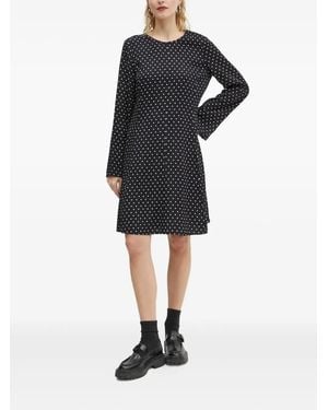 Marc O' Polo Polka-Dot Flared Dress - Black