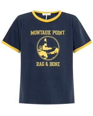 Rag & Bone Montauk Point Graphic-Print T-Shirt - Blue