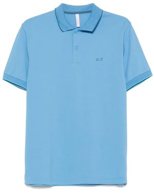 Sun 68 Contrast-Trim Polo Shirt - Blue