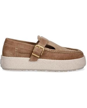 Marc O' Polo Buckle-Fastening Platform Shoes - Brown