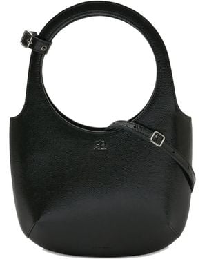 Courreges Courrèges Holy Naplack Zipped Tote Bag - Black