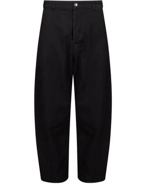 YMC Paneled Curved-Leg Pants - Black