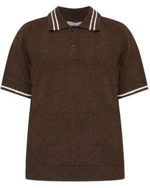 Samsøe & Samsøe Sapedro Poloshirt Mit Streifendetail - Braun