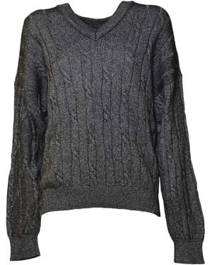 SOLOTRE Maglione Con Scollo A V - Nero