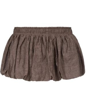 Ludovic de Saint Sernin Palais Gathered Skirt - Brown