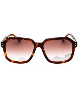 Isabel Marant Tortoiseshell-Effect Rectangle-Frame Sunglasses - Pink