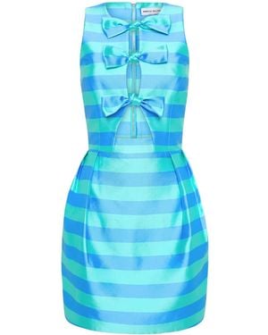 Rebecca Vallance Seychelles Bow-Embellished Minidress - Blue