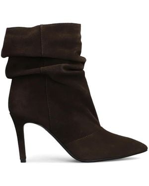 Via Roma 15 Drapierte Stiefeletten - Schwarz