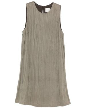 Alysi Sleeveless Crinkled Mini Dress - Natural