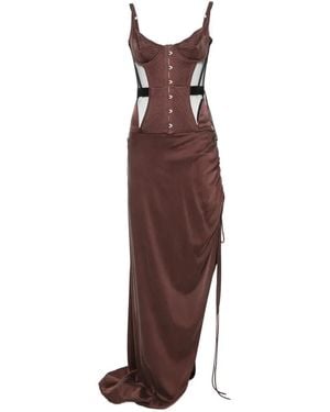 Maria Lucia Hohan Maleena Gestepptes Korsagen-Maxikleid - Lila