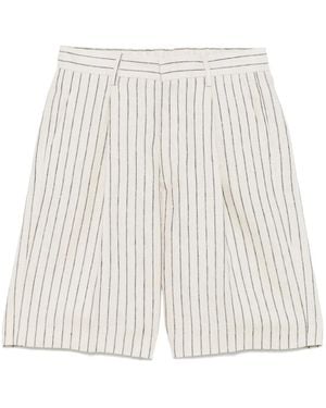 NN07 Striped Shorts - White